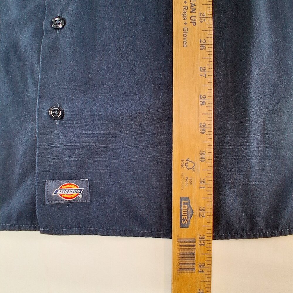 Dickies Green Flash Brewing Work Wear Shirt Blue Short Sleeve Button Front 3XL - Picture 8 of 10